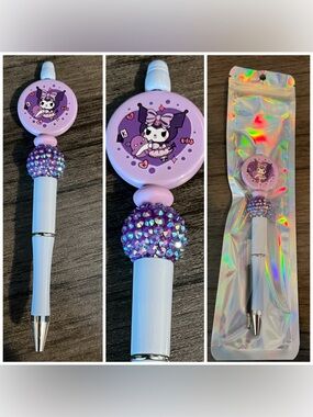 Kuromi beaded focal pen